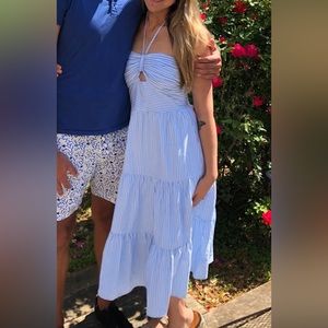 Halter tie neck dress